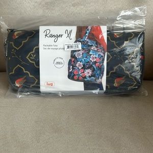 NWT Lug Ranger XL Packable Tote Bag in Songbirds Gray